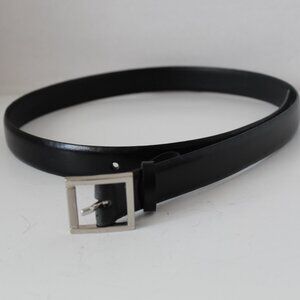 Nine West Black Bonded Leather Silver Buckle M/36